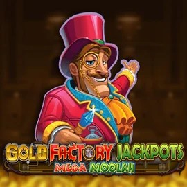 Official Jackpots logo: Gold Factory Jackpots Mega Moolah by Aurum Signature Studios at Lanista Casino