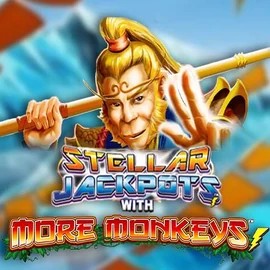 Official Jackpots logo: Stellar Jackpots with More Monkeys by Lightning Box Game at Lanista Casino